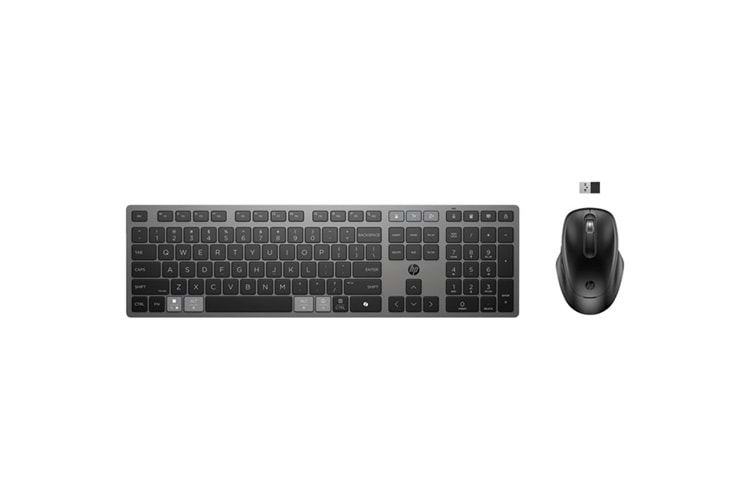 HP 725 9T5B0UT Çoklu Cihaz Bağlantılı Şarj Edilebilir Kablosuz Klavye-Mouse