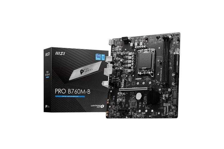 MSI PRO B760M-B DDR4 HDMI DP PCIE 4.0 1700p mATX