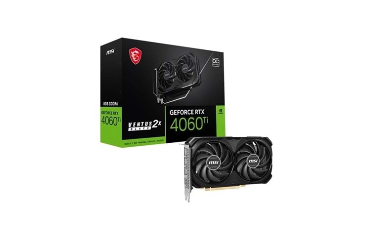 MSI 8GB RTX4060TI VENTUS 2X BLACK 8G GDDR6 HDMI-DP PCIE 4.0