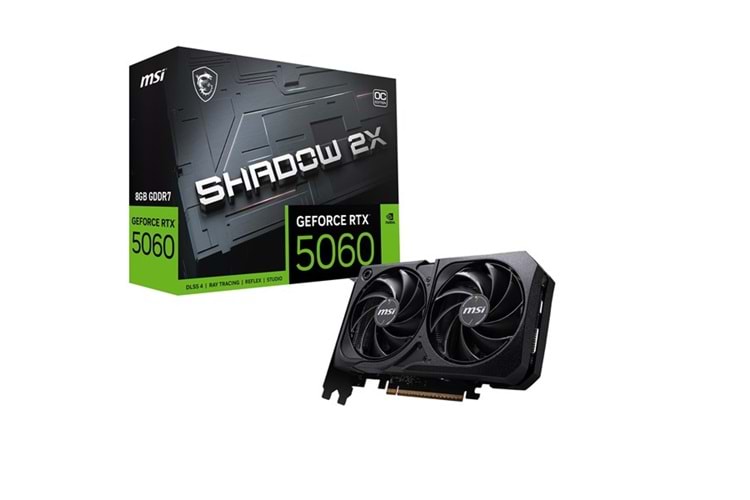 MSI RTX5060 8GB SHADOW 2X OC 128BİT GDDR7 HDMI DP PCIe 5.0