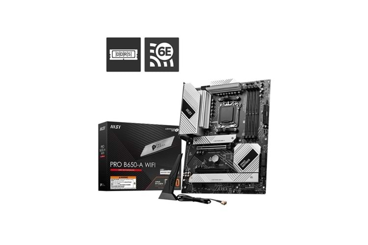 MSI PRO B650-A WIFI6E DDR5 HDMI-DP PCIE 4.0 AM5 ATX