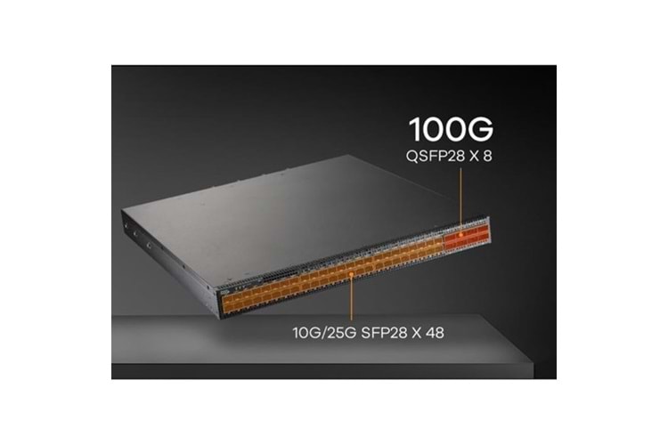 ZYXEL CX4800-56F 48port 10-25GbE L3 8X-UPLINK 100GbE Yığınlanabilir Fiber Swıtch