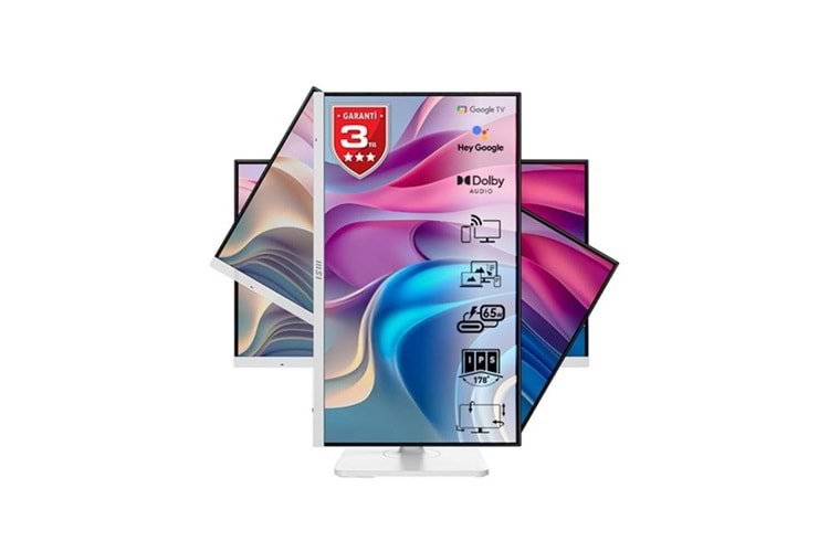 MSI 27 MODERN MD272UPSW 60HZ 4 MS 3840X2160(UHD) IPS PİVOT TYPE-C MONİTÖR