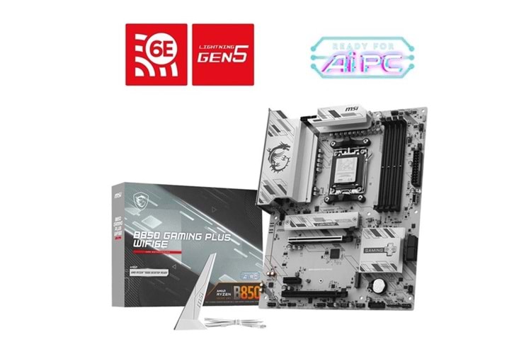 MSI B850 GAMING PLUS WIFI6E DDR5 HDMI-DP TYPEC PCIE 5.0 AM5 ATX