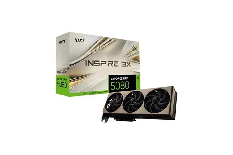 MSI 16GB RTX5080 INSPIRE 3X OC GDDR7 256bit HDMI-DP PCIE 5.0