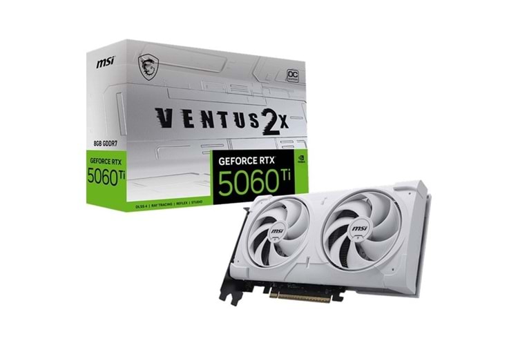 MSI 8GB RTX5060TI VENTUS 2X OC WHITE GDDR7 128bit HDMI-DP PCIE 5.0 BEYAZ