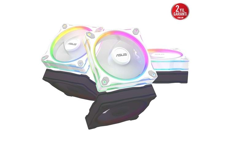 ASUS PRIME MR120 ARGB RESERVE 12CM KASA FANI 3-lü paket BEYAZ 90DA00L3-B09020
