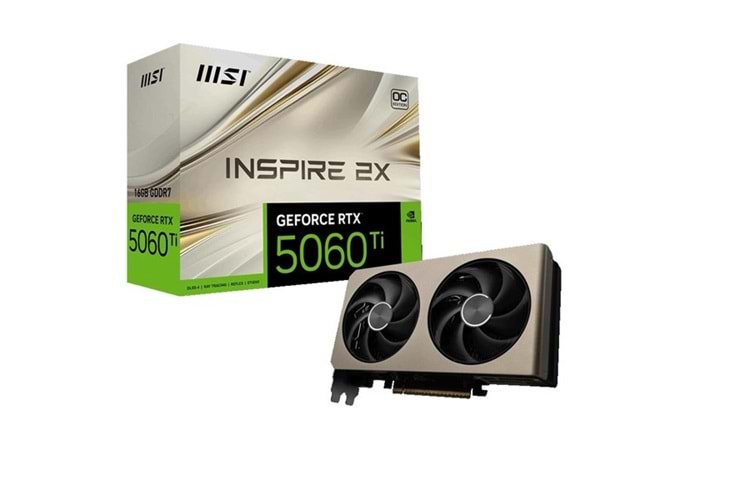 MSI 16GB RTX5060TI INSPIRE 2X OC GDDR7 128bit HDMI-DP PCIE 5.0