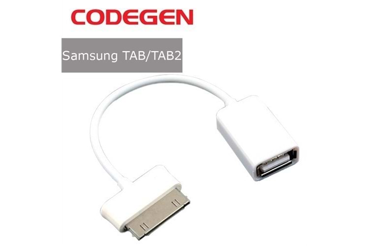 Codegen Samsung Galaxy Tab Usb Otg Kablo Beyaz CDSG-01