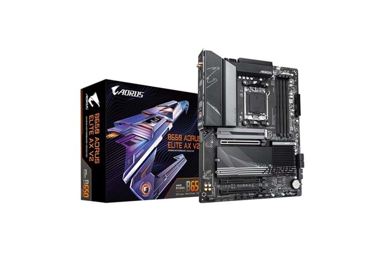 GIGABYTE B650 AORUS ELITE AX v2 WIFI6E DDR5 HDMI-DP PCIE 4.0 AM5 ATX