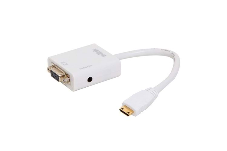 S-link SL-MHVS15 Mini HDMI to VGA+Audio (Yeni Versiyon) Çevirici