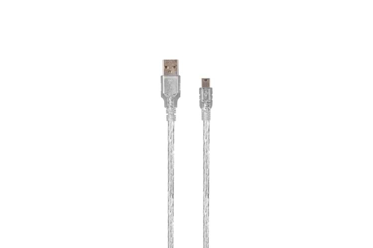 S-link SL-UK53 Usb2.0 3m Şeffaf Usb AM/Mini 5pin Kablo