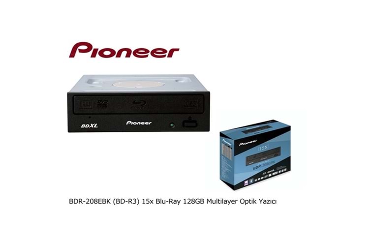 Pioneer BDR-208EBK (BD-R3) 15x Blu-Ray 128GB Multilayer Optik Yazıcı