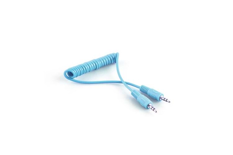 S-link SL-SP5 1m Stereo M/M Mavi Spiral Ses Kablosu