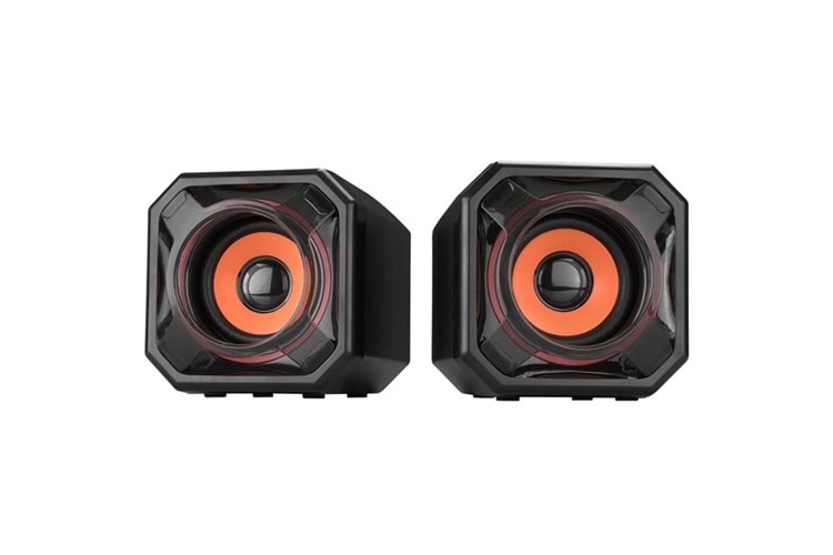 Mikado MD-177 2.0 5W * 2 Turuncu Siyah Super Bass USB Speaker