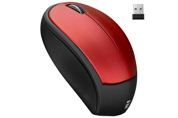 Everest SM-340 Usb Kırmızı 3D Optik Süper Sessiz Alkalin Pilli Kablosuz Mouse