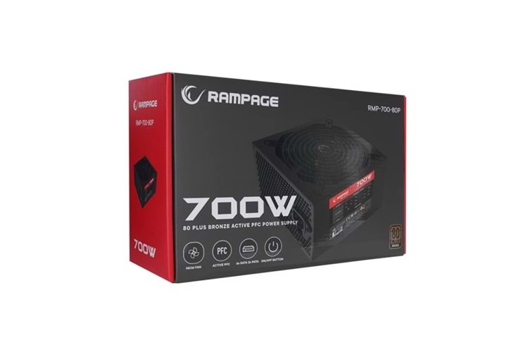 RAMPAGE 700W 80+ BRONZE RMP-700-80P POWER SUPPLY