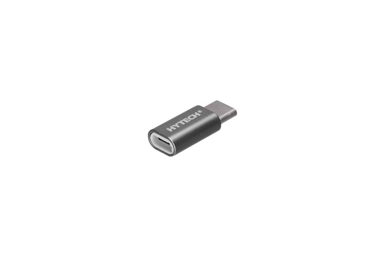 Hytech HY-XO30 Gümüş MicroUSB 5pin F to Type C M Metal Gövdeli Çevirici
