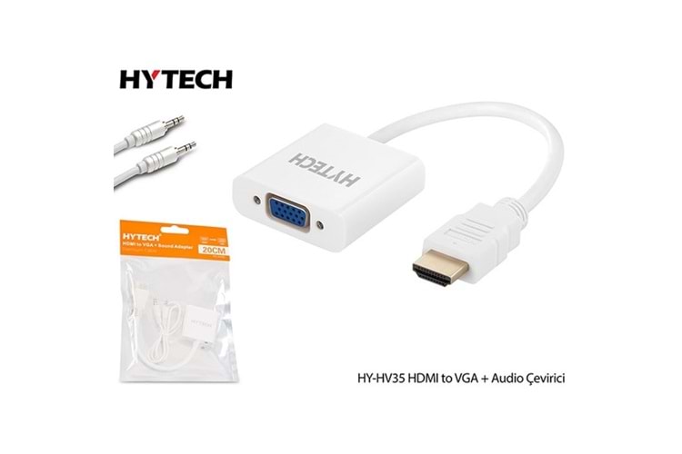 Hytech HY-HV35 HDMI to VGA + Audio Çevirici
