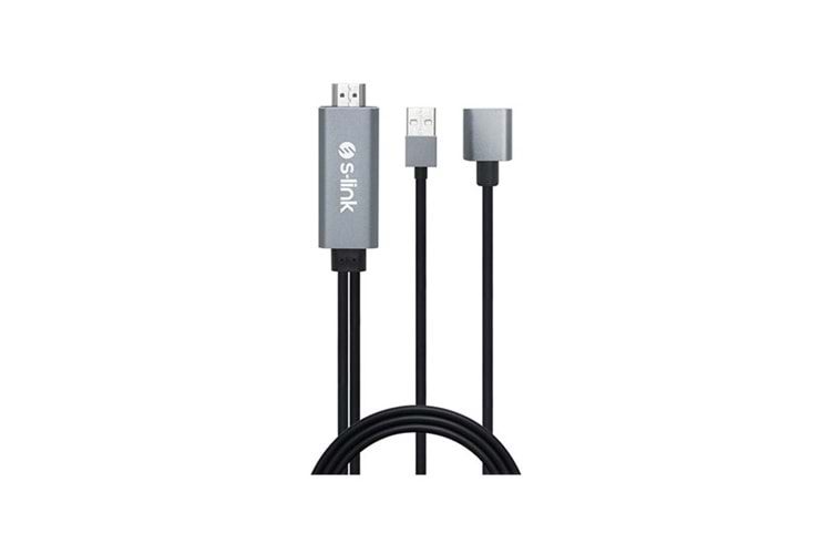 S-link SL-IPH25 HDMI to USB-F 2m Mobil Telefon Uyumlu Görüntü Aktarıcı Kablo