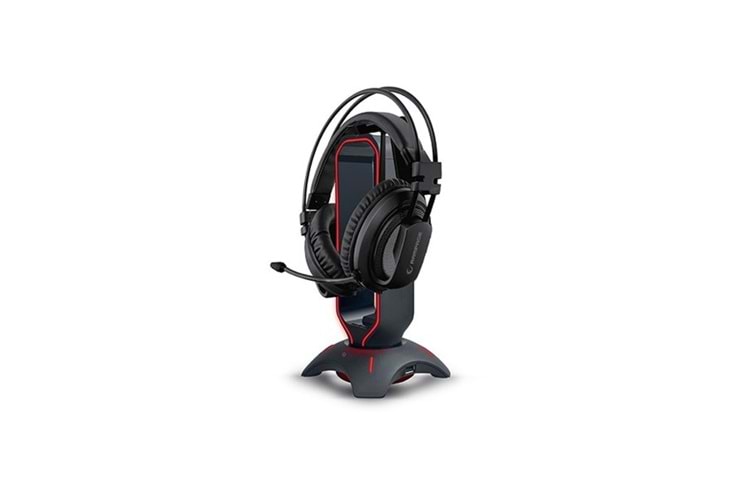 Rampage RM-H66 GUARD Siyah RGB Işıklı 2*Usb Port Kulaklık İçin Stand