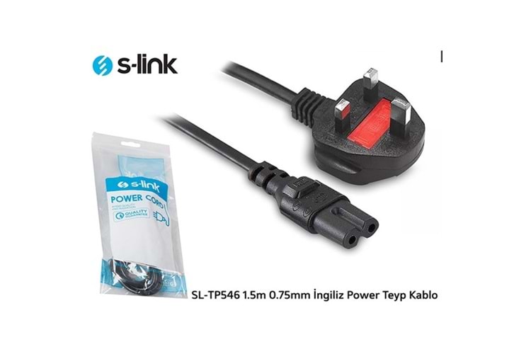 S-link SL-TP546 1.5m 0.75mm İngiliz Power Teyp Kablo