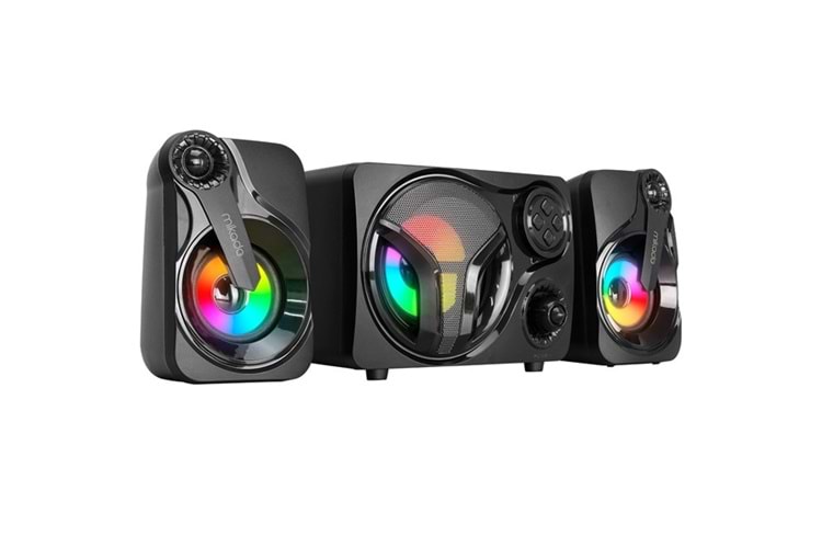Mikado MD-BT28 5W+3W×2 BT,TF Card,USB, FM Radyo Siyah Led Işıklı Speaker