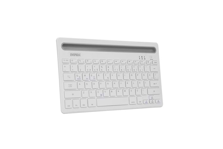 Everest KB-BT82 Beyaz/Gümüş Bluetooth Ultra İnce+Şarjlı Q Mac/Win/Android/Ios Uyumlu Kablosuz klavye