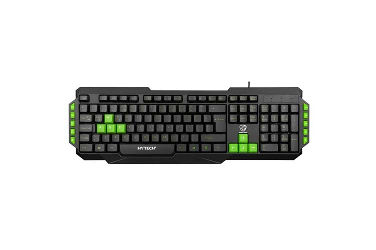 Hytech HYK-46 GAMY Siyah USB Yeşil Tuşlu Q Gaming Oyuncu Klavyesi