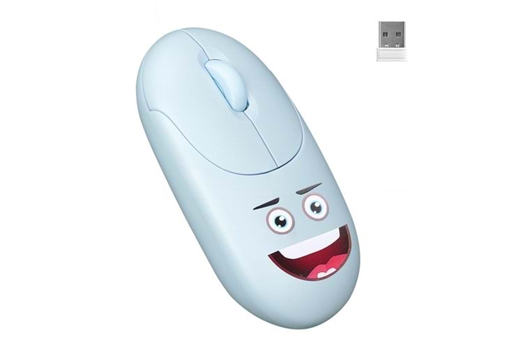 Everest SM-26 FASHION 2.4Ghz Mavi Kabartmalı Kablosuz Mouse