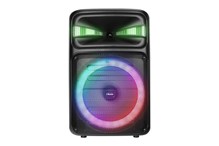 Mikado MD-125KP 40W USB/BT/TF/TWS Led Işıklı Kablosuz ve Kafa Mikrofonlu Toplantı-Parti Hoparlör