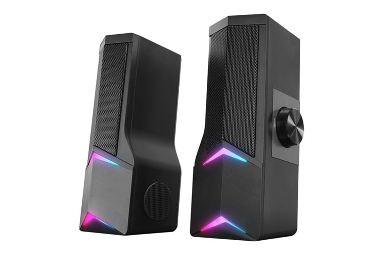 Rampage Elegant X10 2.0 Bluetooth'lu Rms 3W*2 RGB Işıklı Multimedia Usb 5V 45dB Gaming Oyuncu Speaker