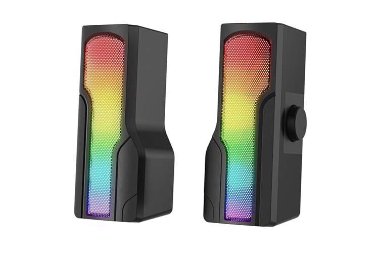 Rampage Arty X13 2.0 Bluetooth'lu Rms 3W*2 RGB Işıklı Multimedia Usb 5V 45dB Gaming Oyuncu Speaker