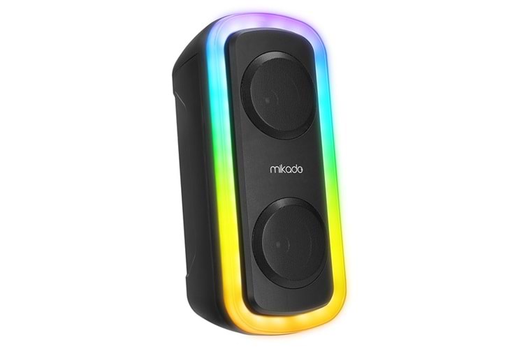 MIKADO MD-C18 Siyah 8W RGB Işıklı Taşınabilir Hoparlör