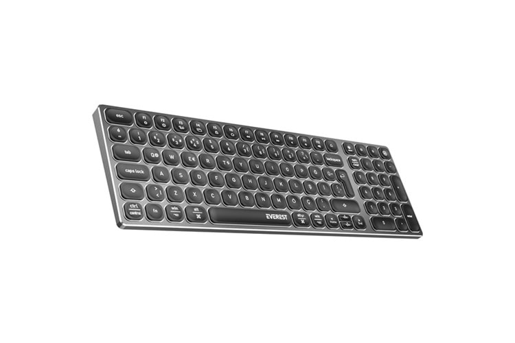 Everest KB-BT98 Beyaz/Gri Bluetooth Ultra İnce+Şarjlı Q Mac/Win/Android/Ios Uyumlu Kablosuz klavye
