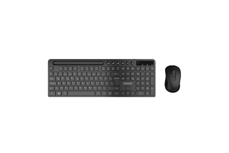 Everest KM-730 Siyah Kablosuz Q Multimedia Klavye + Mouse Set