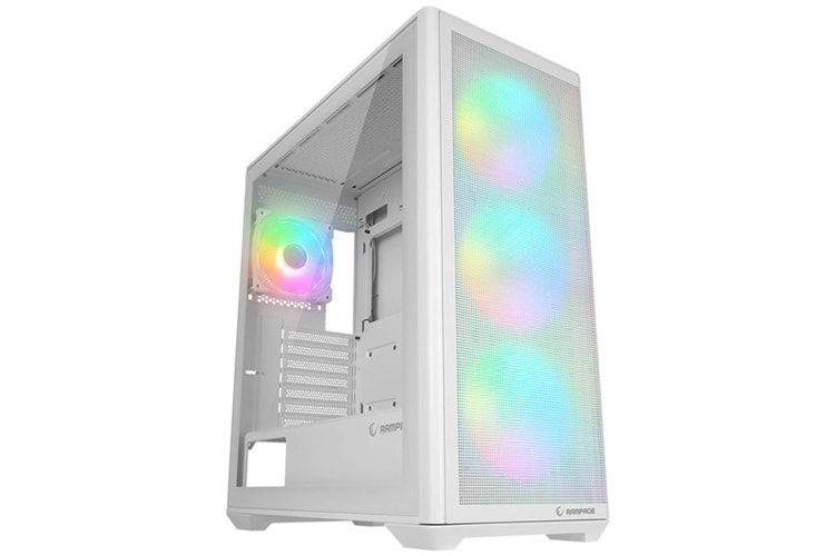 RAMPAGE VORTEX V3 4-RGB FANLI GAMING E-ATX PC KASASI BEYAZ