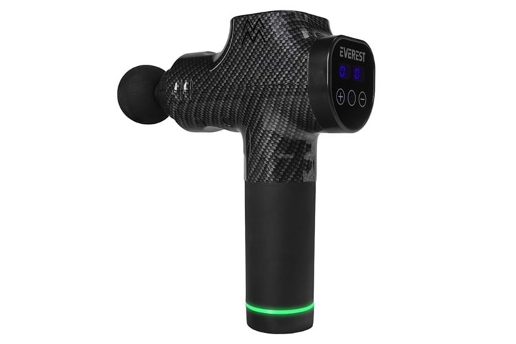 Everest EV-MT51 12V Dijital Karbon Fiber/Siyah 2500 mAh Kablosuz Profesyonel Sporcu 30 Kademeli Hız 7 Başlıklı Masaj Tab