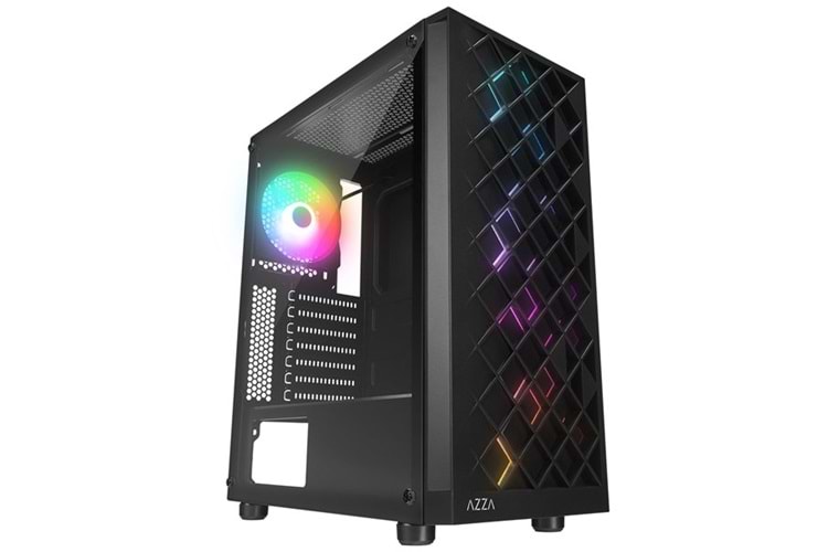 RAMPAGE AZZA V1 4-RGB FANLI GAMING MID-TOWER PC KASASI