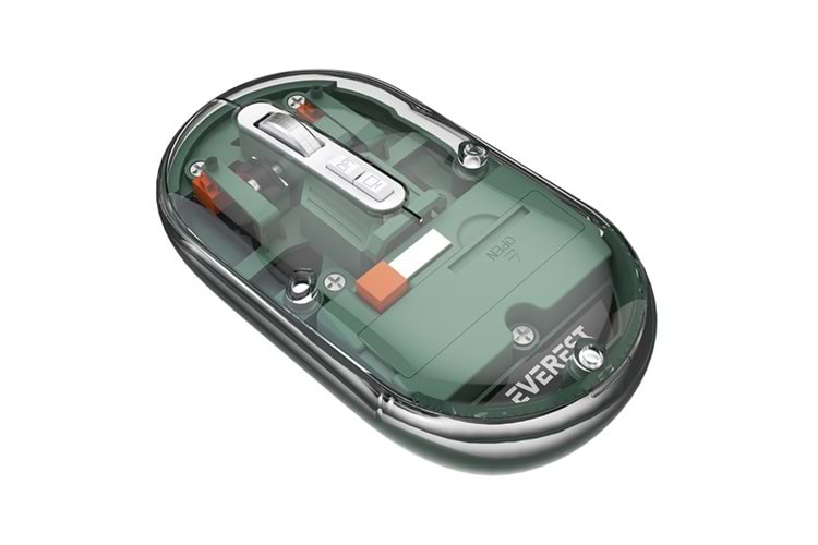 Everest SM-BT29 Glassy Yeşil Transparan 2in1 Bluetooth ve 2.4GHz Kablosuz Mouse