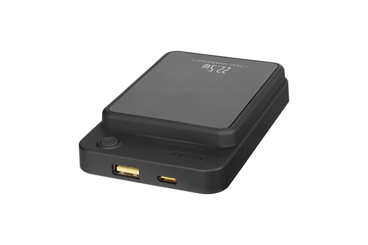 S-LINK M1021 10000mAh Magsafe 15W HSC22.5W+PD20W+QC3.0 Siyah LCD Taşınabilir Şarj Cihazı Powerbank