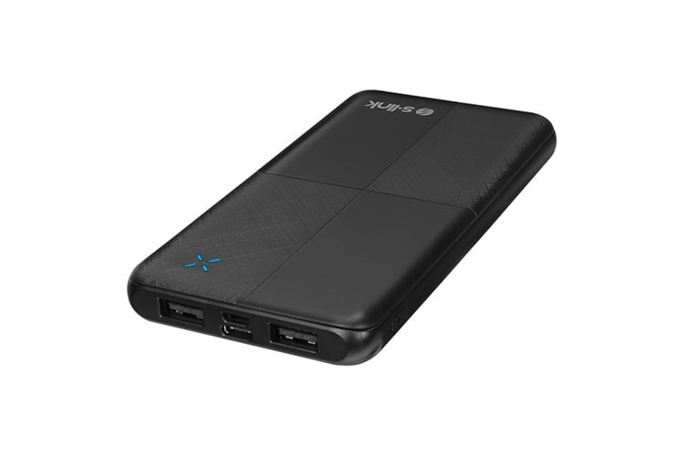 S-LINK IP-G12N 10000mAh Micro+Usb+ Type-C Giriş+Çıkış Siyah Taşınabilir Pil Şarj Cihazı Powerbank