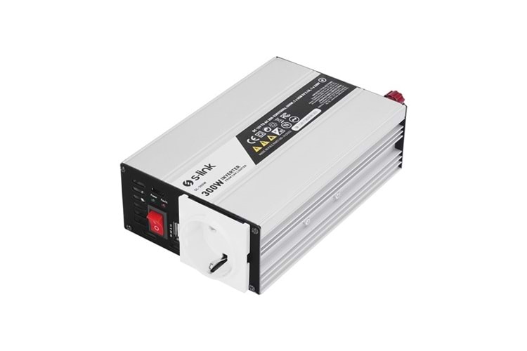 S-LINK SL-300W 300W DC12V-AC230V Çakmaktan Power Inverter