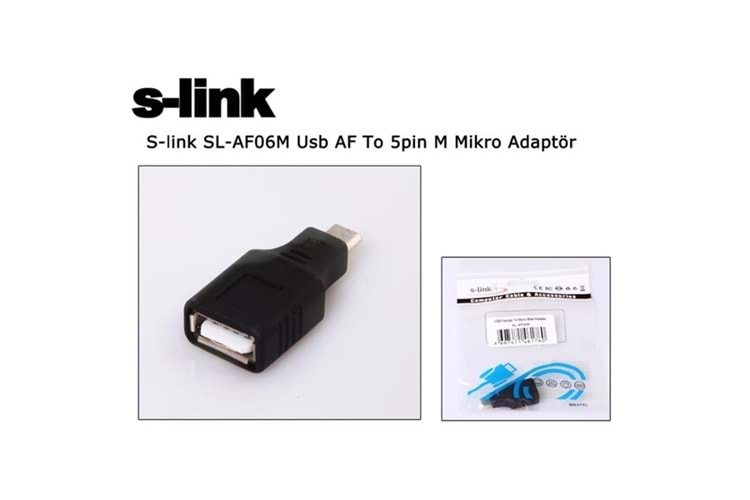 S-link SL-AF06M Usb AF To 5pin M Mikro Adaptör