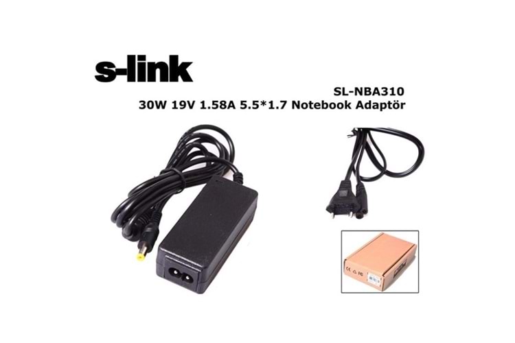 S-link SL-NBA310 30W 19V 1.58A 5.5*1.7 Acer Notebook Standart Adaptör