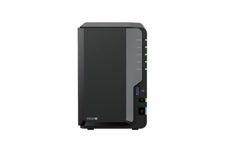 SYNOLOGY DS225 PLUS CELERON QC- 6GB RAM- 2-diskli Nas Server (Disksiz)