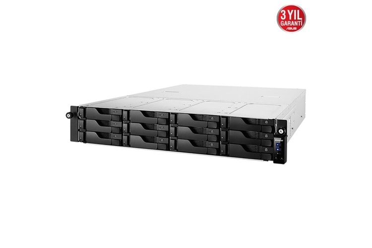 ASUSTOR AS6512RD-128GB ATOM QC C3538-128GB RAM-12-diskli RACK NAS SUNUCU