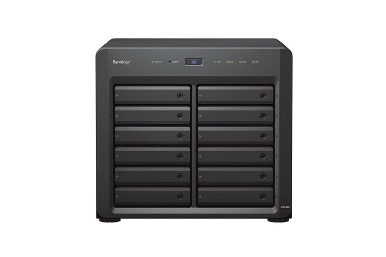 SYNOLOGY DS2422-16G PLUS RYZEN V1500B-16GB RAM-12-diskli Nas Sunucu (Disksiz)