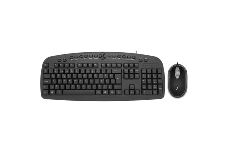 FRISBY FK-146QU USB Q Trk Optic Mouse Siyah Multimedya Klavye & Mouse Set