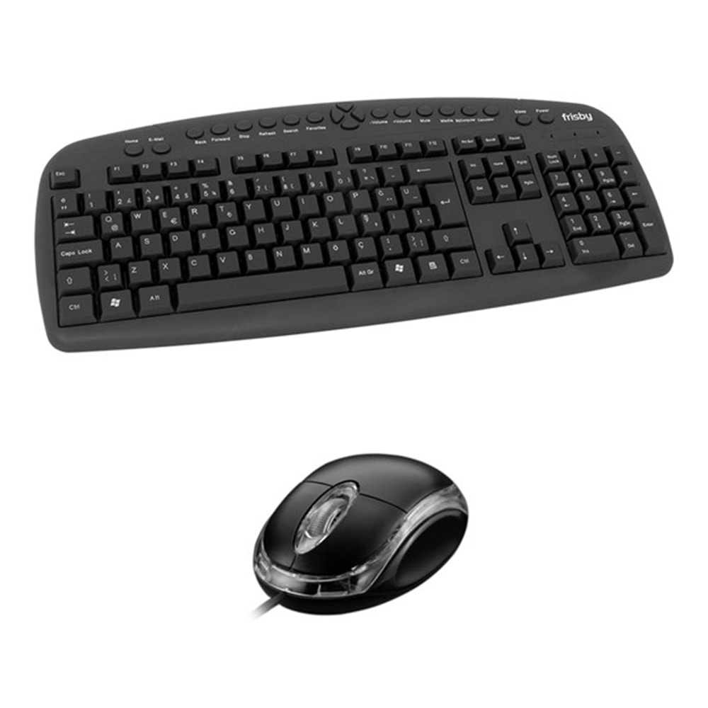 FRISBY FK-146QU USB Q Trk Optic Mouse Siyah Multimedya Klavye & Mouse Set